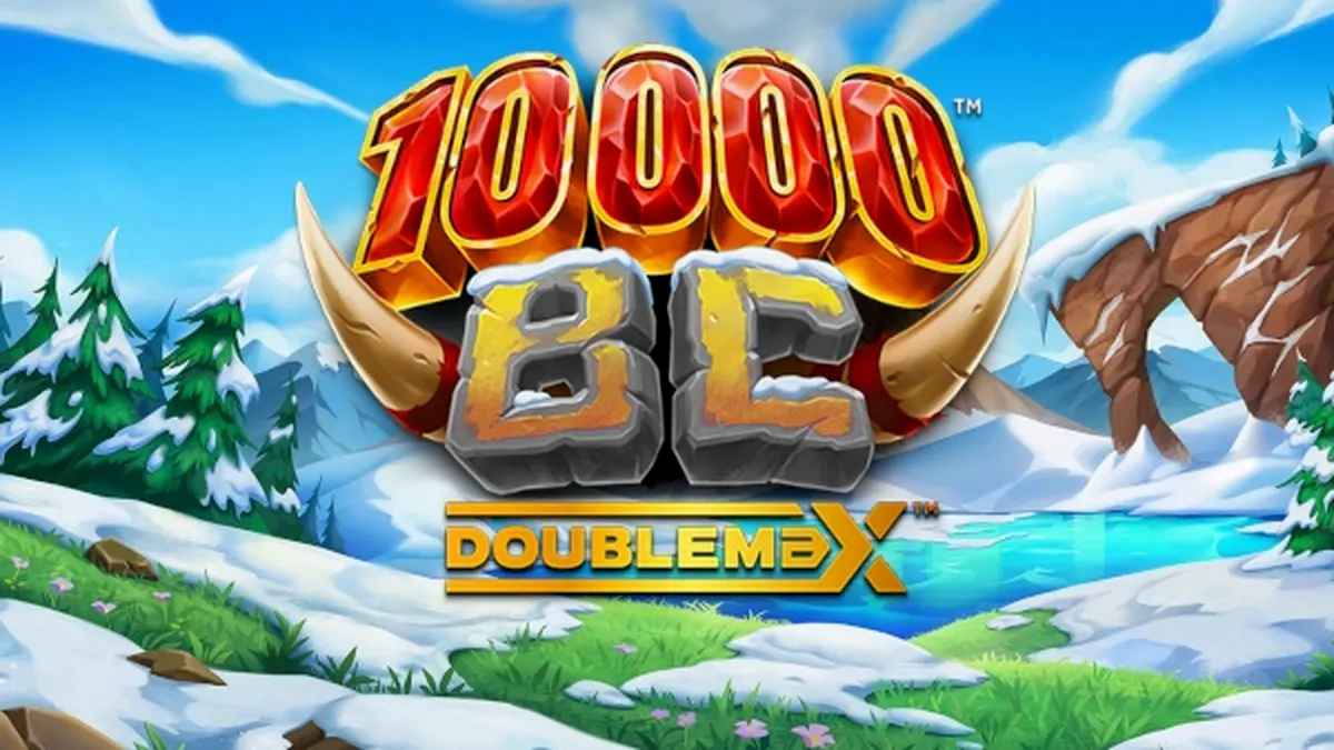 Interface do jogo 10000 BC DoubleMax com temática de era do gelo